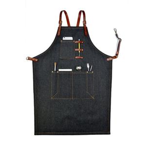 Delantal de Lino Ecológico con Diseño Cruzado en la Espalda, Duradero y Elegante, Ideal para Cocinar, Delantal de Jardinería - Product Image 1