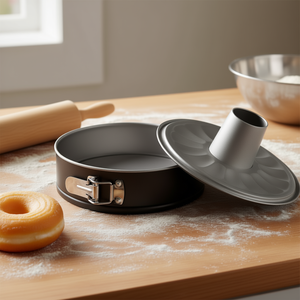 Molde para Donuts Antiadherente de Acero Inoxidable de 28 cm Happy Hour con Banda de Apertura, Negro Gris 05028 Guardini, Plato y Bandeja para Hornear - Product Image 3