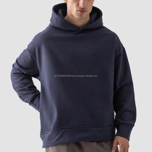 Sweat à capuche surdimensionné pour homme de haute qualité, couleur acier, très vendu, luxe, 450 g/m², 100 % coton, polaire, design uni - Product Image 2