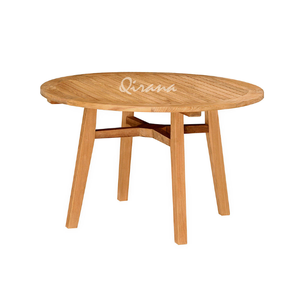 Table basse ronde écologique de 120 cm en bois de teck Design moderne pour la maison et l'extérieur pour les hôtels et villas - Product Image 1