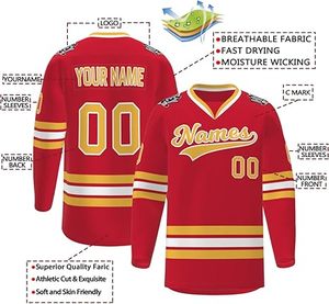 Most Popular Plus Size Adult Ice Hockey Uniform Customizable Logo Design Sleek Sets Style - Product Image 4