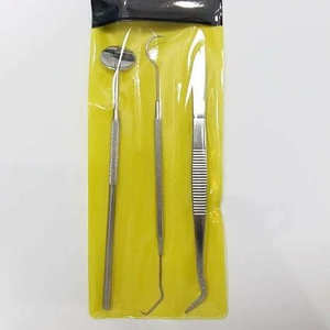 Juego de Exploración Dental de Primera Calidad, 4 Piezas, Kit de Diagnóstico Básico de 3 Piezas con Espejo, Explorador y Pinzas de Acero Inoxidable - Product Image 2