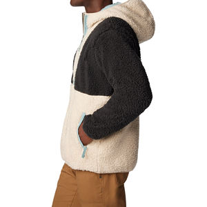 Vente en gros sweat à capuche unisexe doublé fourrure Sherpa polaire brodé sweat à capuche chaud et moelleux sweat à capuche hommes hiver sweat à capuche lourd - Product Image 2