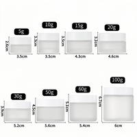 Impression de logo personnalisé en stock, pot en verre givré de 30 g et 50 g avec couvercle rose doré, conteneur cosmétique de luxe pour les soins de la peau