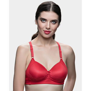 Soutien-gorge minimisateur sans armatures en dentelle sans couture rembourré respirant pour femme 415, culotte hipster push-up, coupe confortable à couvrance totale, tailles 80B-95B - Product Image 6