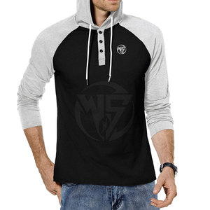 Ropa de gimnasio Color sólido Hombres Gimnasio Fitness Sudaderas con capucha Ropa de moda Slim Fit Hombres Gimnasio Fitness Sudaderas con capucha - Product Image 5