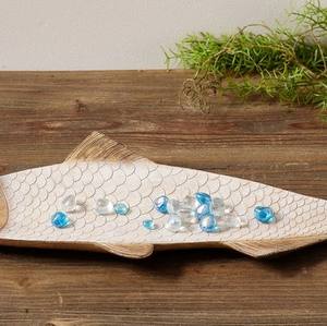 Handcrafted Fish Shape <b>Wooden</b> Serving <b>Tray</b> Decorative <b>White</b> Wash Wood Platter For Snacks Appetizers Dining Table & Gifting Use - Product Image 6