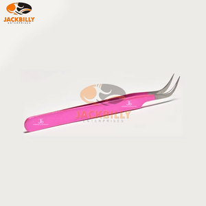 Pinzas profesionales de pestañas de acero inoxidable de alta calidad, fibra puntiaguda, logotipo personalizable, extensiones de pestañas, cejas - Product Image 3