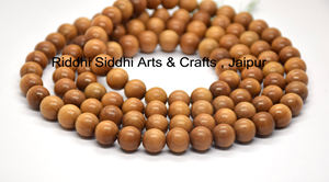 Perles de prière en bois de santal japonais 6mm marron motif rond couleur naturelle perles en vrac pour la fabrication de bijoux - Product Image 4