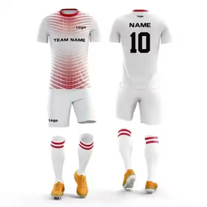 Conjunto de Camiseta de Fútbol para Adultos de Alta Calidad, Impresión por Transferencia de Calor, 100% Poliéster, Nombre del Equipo Personalizado, Uniformes de Fútbol de Alto Rendimiento - Product Image 4