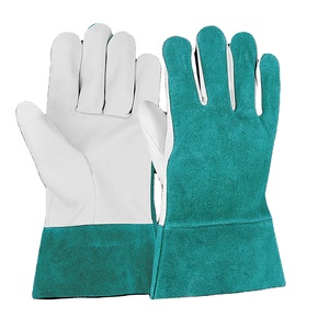 Gants de soudage TIG en cuir de chèvre et croûte de vache antistatiques en polyester de qualité supérieure, résistants aux étincelles, pour la sécurité industrielle - Product Image 2