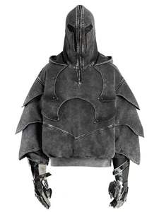 Sudadera con Capucha de Invierno de Alta Calidad, Diseño de Paneles en Capas con Múltiples Cremalleras, Estilo Oversize, Ecológica, Cyberpunk, Streetwear Personalizada - Product Image 2