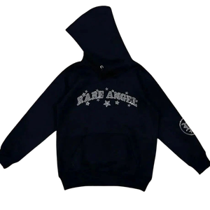Logo personnalisé fabriqué en usine Sun Fade Rhinestone en détresse sérigraphie sweats à capuche hiver Streetwear unisexe pull à capuche sweat - Product Image 1