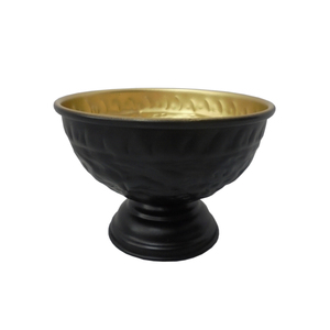 Ensemble de bols de service en métal bol de nourriture fini couleur noir et or pour la décoration de cuisine et de table personnalisée - Product Image 3