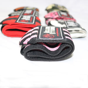 Muñequeras elásticas de nailon con logotipo personalizado para gimnasio, deportes, peso muerto, levantamiento de pesas, equipo de seguridad para Fitness - Product Image 2