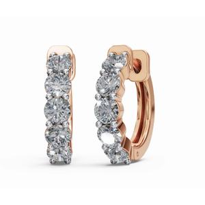 Boucles d'oreilles exclusives en or 14 carats Lumiere Modern Radiance, rondes, taille ronde, cultivées en laboratoire, bijoux, vente en gros, fournisseur en gros - Product Image 5