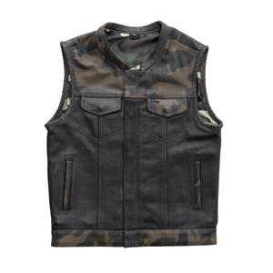 Diseño personalizado a prueba de viento y transpirable motocicleta chaleco invierno vaquero Biker Chaleco de cuero para hombres y mujeres - Product Image 4