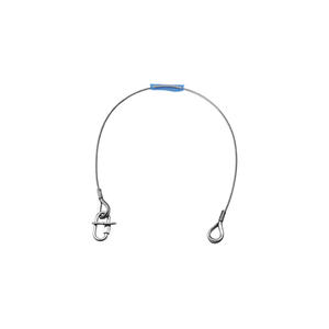 Eurolite Safety Rope UNV-15 4x1000mm <b>Silver</b> <b>Wire</b> Rope Clips for Loads up to 15kg - Product Image 1