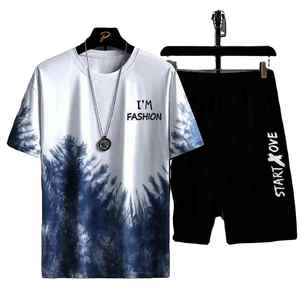 Vente en gros de shorts de sport de haute qualité pour hommes, à la mode décontractée d'été, ensemble short et t-shirt - Product Image 4