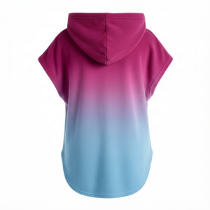 Sudaderas sin Mangas Modernas con Dobladillo Redondo para Mujer, Colores Degradados Personalizados, Tallas al por Mayor, Precio al por Mayor, Sudaderas de Algodón de Alta Calidad - Product Image 4