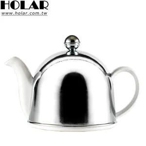 [Hoar] 台湾制造的白色茶壶茶壶用陶瓷瓷盖保温盖