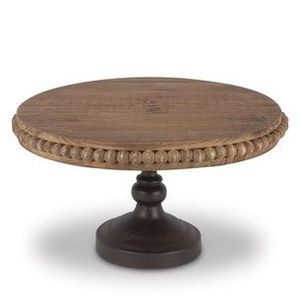 SUPPORT DE CAPTIVATION Haute Qualité Vente Chaude En Bois D'acacia Pied Haut Plateau Rond En Bois Support De Gâteau pour Servir Des Gâteaux Et Des Fruits - Product Image 6