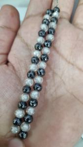 Perles de diamant fantaisie à facettes Moissanite couleur noir et blanc - Product Image 3