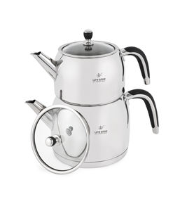 High Quality 18/10 Stainless Steel Tea Pot Set with <b>Induction</b> Compatible Base and Silicone Insulated Handles - Product Image 1