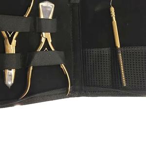 Juego de alicates para extensiones de cabello de acero inoxidable chapado en oro sostenible de alta calidad, Kit de bucle de tracción para extensiones de cabello - Product Image 6