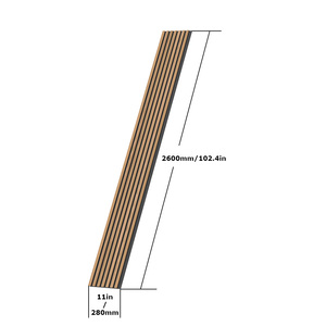 Panneau mural acoustique à lattes <span class=keywords><strong>de</strong></span> <span class=keywords><strong>bois</strong></span> décoratives au design contemporain PET insonorisant pour appartements hôpitaux hôtels écoles villas - Product Image 4