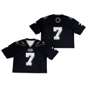 เสื้อเจอร์ซีย์แฟนฟุตบอลอเมริกันแบบสั่งทำคุณภาพสูง เสื้อเจอร์ซีย์สตรีทแวร์ตาข่ายทรงโอเวอร์ไซส์ ขายส่ง - Product Image 1