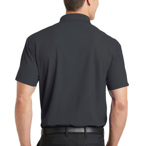 Chemises de golf grises à manches courtes pour hommes 100% coton - Product Image 2