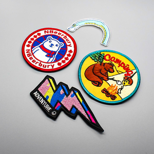 Patchs tissés brodés variés, faible MOQ, échantillon de patch tissé personnalisé, nom personnalisé, fer à repasser, couture, OEM, forme de cœur, chapeaux, écologiques - Product Image 4