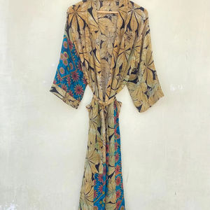 Festival Kimono de seda Robe Party Wear Kimono Mujeres Kimono de seda cosido a mano - Product Image 1