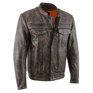 Chaqueta de Cuero Genuino Personalizada para Hombre, Diseño Personalizado de Alta Calidad, Corte Entallado, Ropa de Exterior, Curtida, de Secado Rápido y Transpirable - Product Image 1