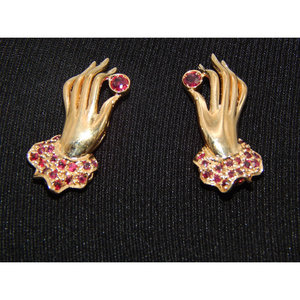 Orecchini alla moda adornati in oro 14K capolavoro progettato a mano - Product Image 1