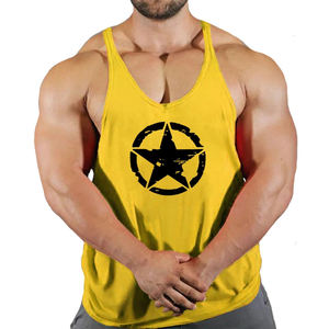 Camiseta sin mangas de gimnasio Muscle Fit para hombre, chaleco de entrenamiento de culturismo, camiseta sin mangas, Camiseta deportiva de algodón para entrenamiento físico - Product Image 1