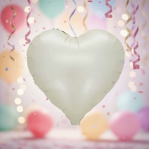 Palloncini in Foil a Forma di Cuore per Feste, Crema, 45Cm 18 Pollici, Confezione da 12 Pezzi - Product Image 3