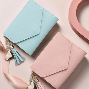 Portefeuille pour femme, porte-cartes, porte-monnaie, fermeture éclair jeune et tendance - Couleurs assorties - Product Image 3
