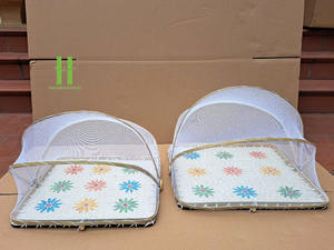 Assiettes de présentation en bambou de haute qualité, écologiques, style bohème, élégantes pour la décoration de table, mariages de luxe - Product Image 3