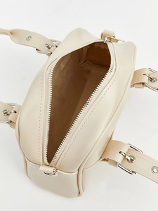 OEM ODM Private Label Custom Logo Women's Ivory <b>Mini</b> Boston Bag PU Leather Top Handle Shoulder Bag Factory Manufacturer Supplier - Product Image 4