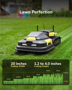 Nuevo Robot Cortacésped YARBOs para Jardines Grandes de hasta 6 Acres, Diseño Modular, Altura de Corte de 1.2 a 4.0 Pulgadas, Pendientes de hasta 70%, Recarga Automática - Product Image 3