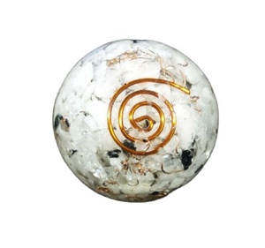 Esferas de orgón de piedra lunar arcoíris blanco directo del fabricante/mayorista bolas de piedras preciosas de ágata tallada mascota Feng Shui - Product Image 1