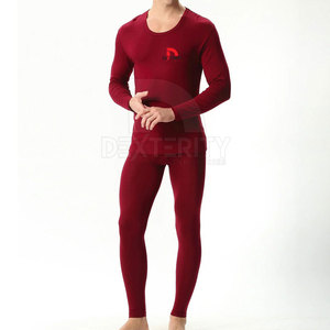 Wholesale <b>Men's</b> <b>Thermal</b> <b>Inner</b> <b>Wear</b> Long Johns Suit Polyester/Cotton Fabric Standard Thickness Crew Neck Breathable Eco-Friendly - Product Image 3