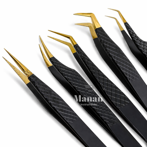Juego de Pinzas de Precisión Premium de 5 Piezas, Kit de Pinzas de Acero Inoxidable con Punta Ultrafina Antideslizante, Herramienta de Reparación de Electrónica y Belleza - Product Image 4