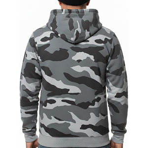 Vêtement d'extérieur en polaire chaud d'hiver, motif camouflage, confortable, élégant, tendance streetwear, tissu doux, design décontracté, uni, teinture unie, 100% coton - Product Image 2