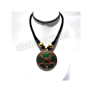 Divine Wisdom Handcrafted Tibetan Om Necklace Transcendent Treasure Yak Bone Tibetan Necklace