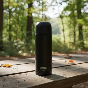 Thermos a Forma di Proiettile Nat Geo 500ml in Acciaio Inossidabile Nero Opaco - Product Image 2