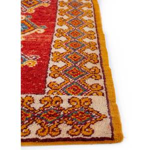 Alfombras de Lana Anudadas a Mano Nuray, Diseño Rectangular con Medallón Rojo Naranja y Patrones Abstractos para Uso Doméstico, para Sala de Estar o Dormitorio, 9x12, Pae-144 - Product Image 4