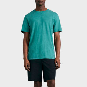 HITO ELEGANT Camisetas de hombre transpirables y ecológicas de gran tamaño de lana de algodón con cuello de pico de alta calidad-Tallas grandes Color sólido - Product Image 1